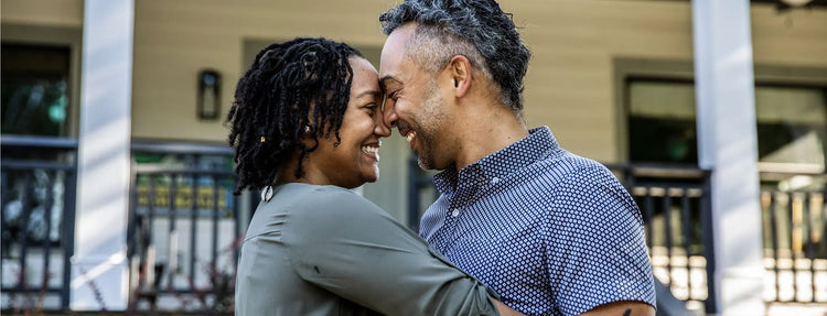 couple discussing menopause and sexual health supplements 