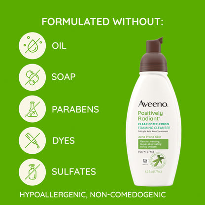 Hypoallergenic daily face wash is non-comedogenic & free of sulfates, oils, soaps, parabens, & dyes.