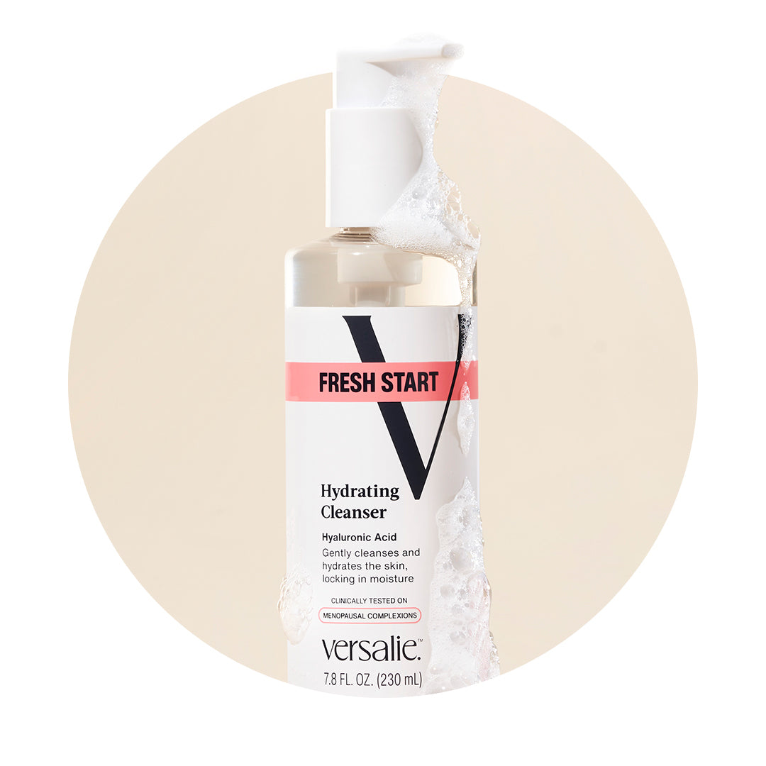 Bottle of FRESH START™ Hydrating Facial Cleanser with hyaluronic acid from Versalie Skincare