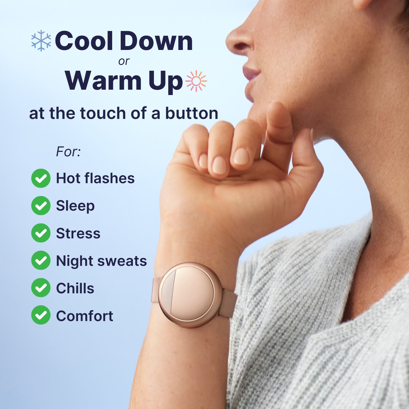 Embr Wave Smart Cooling and Warming Wristband - Personalized Thermal Relief - Black