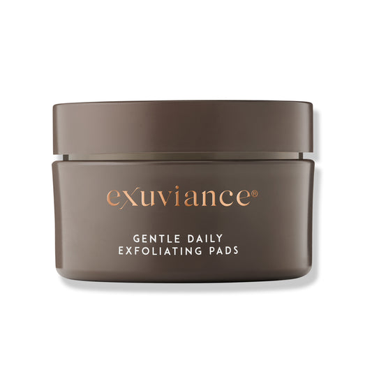 EXUVIANCE Gentle Daily Exfoliating Pads, gently exfoliates to help visibly brighten skin by removing dry, dull skin