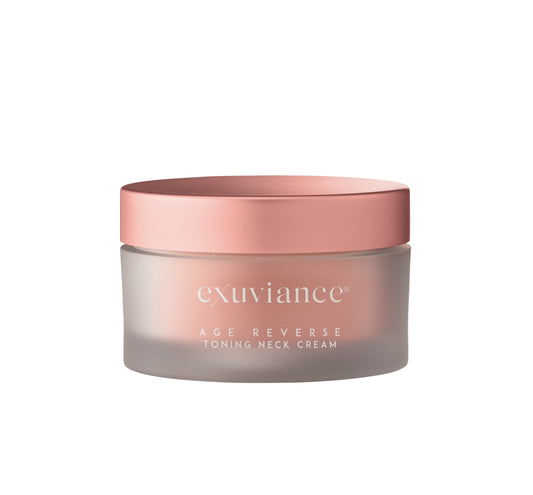 EXUVIANCE Age Reverse Toning Neck Cream, an anti aging neck cream that restores youthful firmness, tone, and definition to the neckline