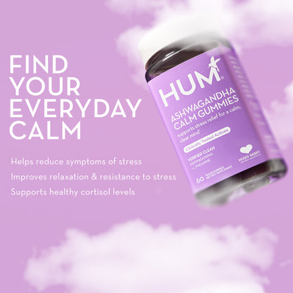 HUM NUTRITION Ashwagandha Calm gummies improves relaxation & resistance to stress, find your everyday calm