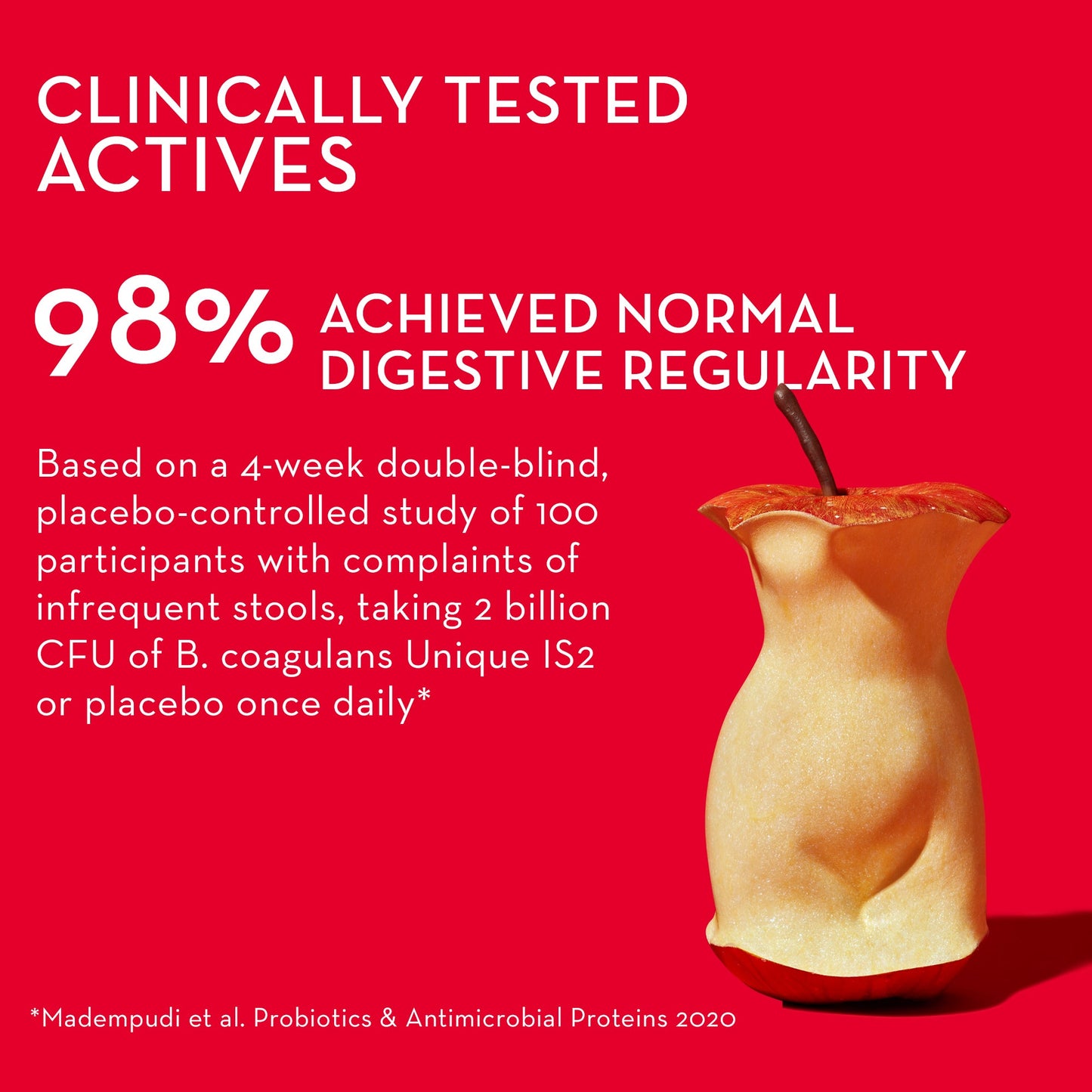 HUM NUTRITION Pro ACV gummies was clinically tested, 98% achieved normal digestive regularity based on a 4-week controlled study of 100 participants