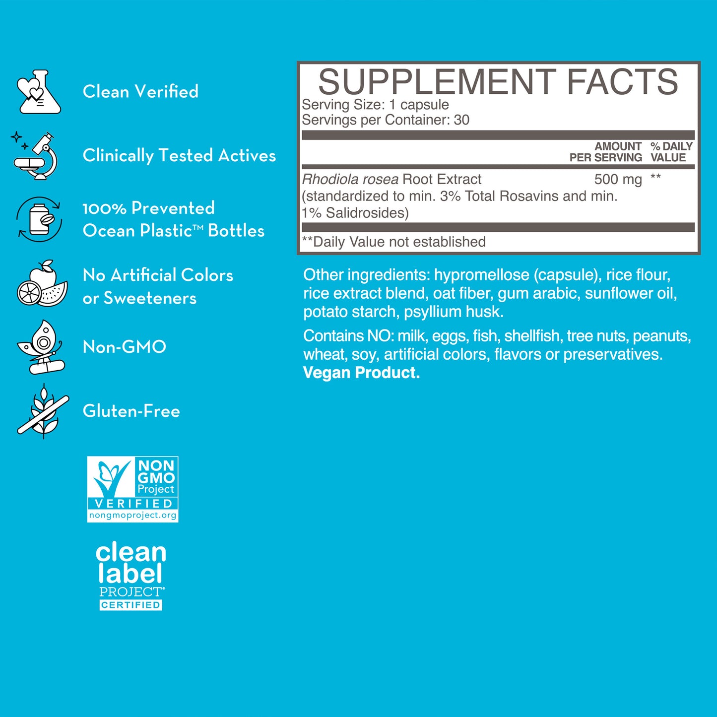 product description and supplement facts label on a bottle of HUM NUTRITION Big Chill capsules