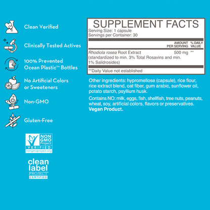 product description and supplement facts label on a bottle of HUM NUTRITION Big Chill capsules