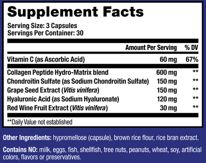 supplement facts label for HUM NUTRITION Collagen Love capsules