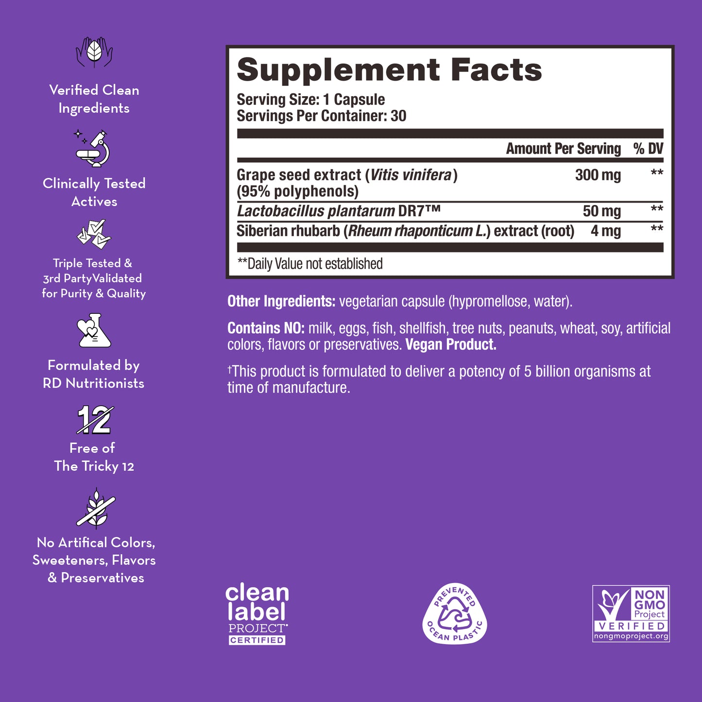 product description and supplement facts label on a bottle of HUM NUTRITION Fan Club capsules