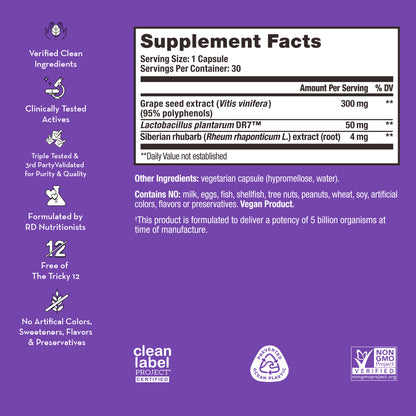 product description and supplement facts label on a bottle of HUM NUTRITION Fan Club capsules