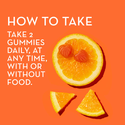 how to take HUM NUTRITION Hyaluronic Glow gummies: take 2 gummies daily at any time with or without food